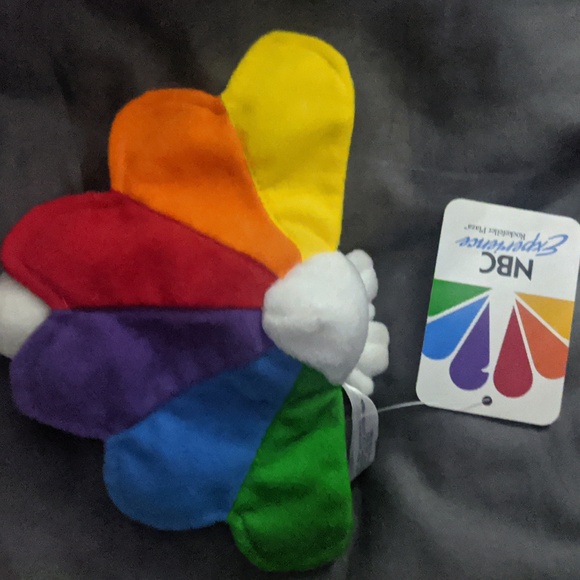 NBC Rainbow Tail Peacock w/Attached Tag, Collectible Stuffed Doll - Picture 3 of 3